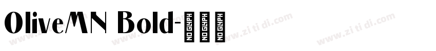 OliveMN Bold字体转换